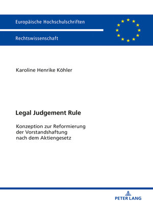 cover image of Legal Judgement Rule